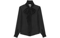 SAINT LAURENT Pussy Bow Long Sleeved Shirt