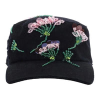 MIU MIU Cotton Baseball Caps Women's Black