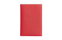 HERMES Calvi Goatskin Card Holder Women's Texas Pink/Copper Red