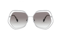 MIU MIU Irregular Shape Sunglasses Women's Silver