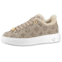 LOUIS VUITTON Time Out Stylish Skateboarding Shoes Women's Brown
