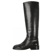 CHANEL Knee-high Boots Women's Black