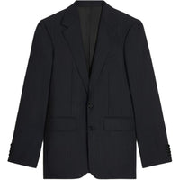 CELINE Classic Jacket In Striped Wool Navy Jackets Coats Men's Black