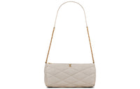 SAINT LAURENT Leather Cylinder Bag, Shoulder Bag Mini Women's White