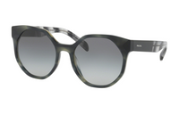 PRADA Plastic Irregular Shape Sunglasses Women's Gray