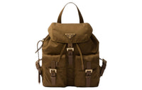 PRADA Re-Nylon Fabric Backpack Small Size Women's Khaki Green