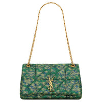 SAINT LAURENT Jamie Recycled Polyester Shoulder Bag Medium Size Women's Green