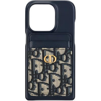 DIOR Leather Material Fashion Phone Cases Compatible With IPhone 15 Pro Quiet Luxury
