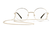 CHANEL Eyeglass Frames Women's Gold