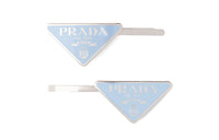 PRADA Triangle Logo Hairclip Set