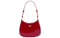 PRADA Patent Leather Portable Crossbody Bag Shoulder Bag Women's Cherry Red
