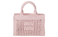 MIU MIU Straw And Wicker Shoulder Bag Crossbody Bag Handbag Women's Pink