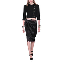 CHANEL Jackets Coats Women's Black