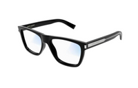 SAINT LAURENT Acetate Irregular Shape Eyeglass Frames Men's Black