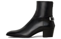 CELINE Isaac Buckle Zipped Boot Black