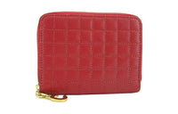 CELINE Calfskin Wallet Unisex Red