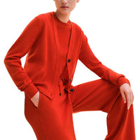 HERMES SS24 Cashmere Sweater Women's Daffodil Red