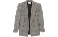 SAINT LAURENT Checked Double-Breasted Jacket