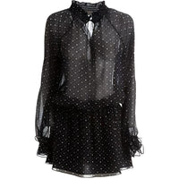 SAINT LAURENT SS23 Long-Sleeved Dresses Women's Black