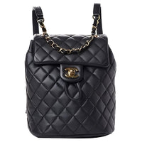 CHANEL Sheepskin Backpacks Backpack Small Size Women's Black