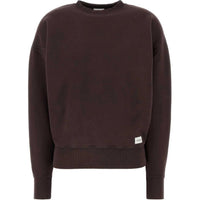 SAINT LAURENT Logo Patch Crew Neck Sweatshirt