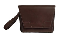 HERMES Evergrain Calfskin Clutch Men's 41 Havane Havana Coffee