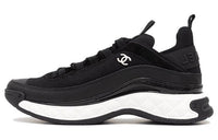 CHANEL Velvet Calfskin & Mixed Fibers Sneaker 'Black'
