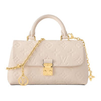 LOUIS VUITTON Embossed Grained Cow Leather Shoulder Bag Crossbody Bag Handbag Extra Mini Women's Ecru