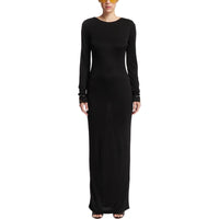 SAINT LAURENT Long Sleeved Dress Women's Black