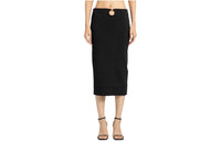 CELINE Logo Plaque Midi Skirt