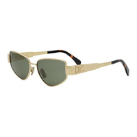 CELINE Irregular Shape Sunglasses Women's Gold