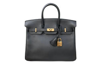 HERMES Birkin Jonathan Leather Birkin Bag Handbags Regular Women's 89 Noir Black