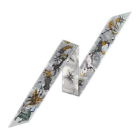 DIOR Mulberry Silk Twill Silk Scarves Women's Blue