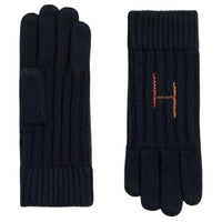 HERMES Cashmere Knit Gloves Unisex Black