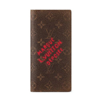 LOUIS VUITTON Brazza Leather Wallet Men's Brown
