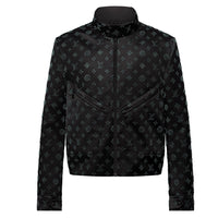 LOUIS VUITTON Embellished Silk Flight Suit Jacket