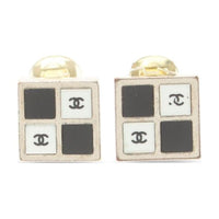 CHANEL 2001 Cc Square Stud Earrings