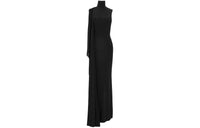 SAINT LAURENT Draped High Neck Maxi Dress