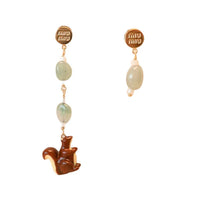 MIU MIU Gemstone Earrings Women's Gold