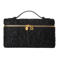 Loro Piana ExtraPocket Viscose Shoulder Bag Crossbody Bag Handbag Regular Women's Black