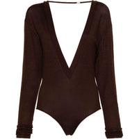 SAINT LAURENT Plunging V-neck Bodysuit