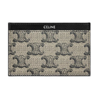 CELINE Triomphe Canvas Card Holder Men's Light Brown