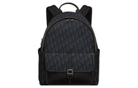 DIOR Fabric With Leather Backpack Regular Men's Black