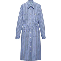 PRADA Striped Straight Hem Shirt Dress