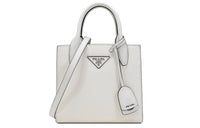 PRADA Leather Portable Crossbody Bag Shoulder Bag Women's White