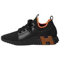 HERMES Depart Low Top Casual Shoes Men's Black Brown