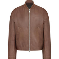 DIOR FW24 Leather Jacket Men's Brown