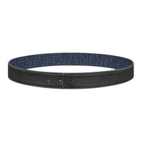 DIOR Calfskin Leather Belts Men's Blue Width 3.5CM