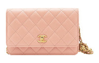 CHANEL WOC Smooth Lambskin Shoulder Bag Crossbody Bag Mini Women's Pink