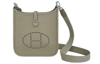 HERMES Evelyne Leather Shoulder Backpack Women's Sage Green